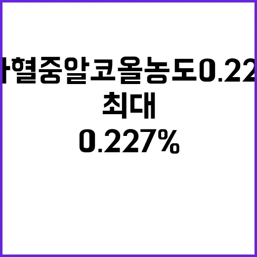 슈가 혈중 알코올 농도 0.227% 최대 징역형 위험!