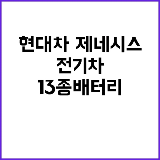 전기차 현대차·제네시스 13종 배터리 공개!