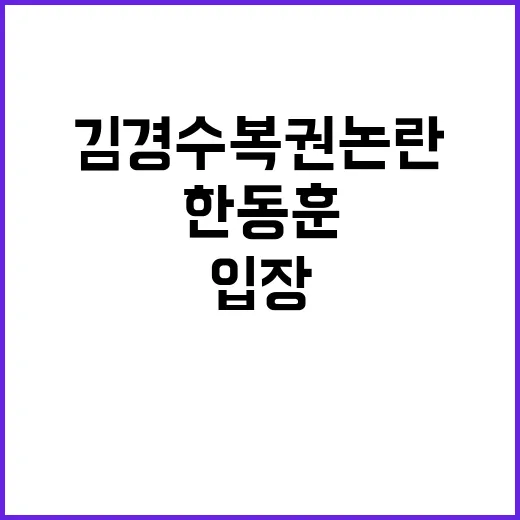 김경수 복권 논란 …