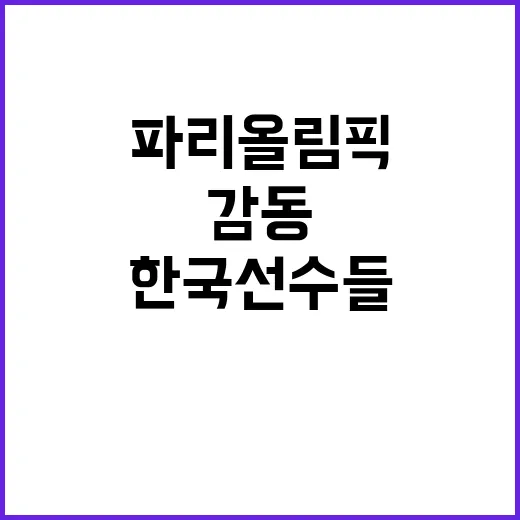 파리 올림픽 한국 …