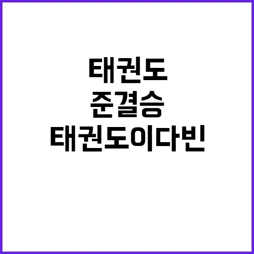 태권도 이다빈 아픔…