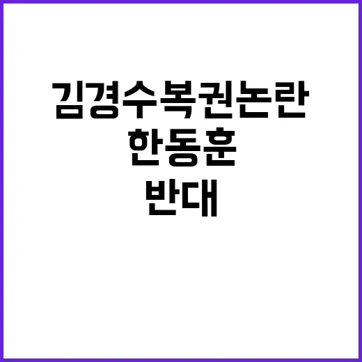 김경수 복권 논란 …