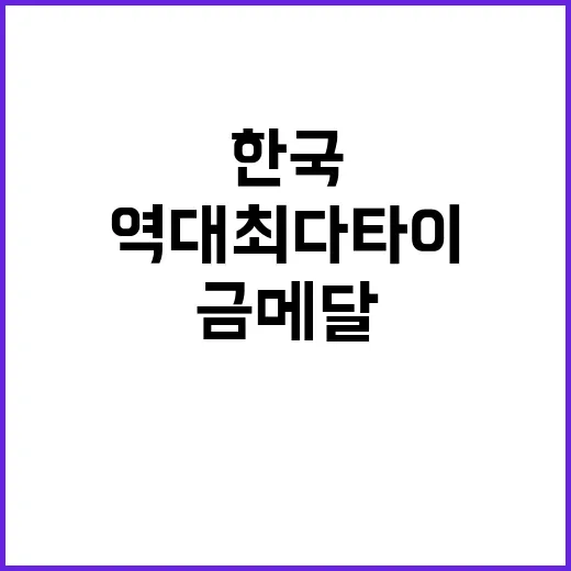 금메달 한국 역대 …