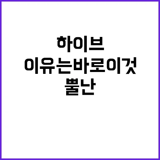 하이브 주주들 뿔난…