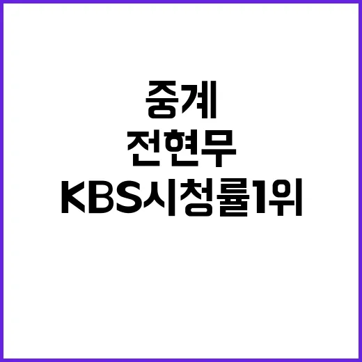 KBS 시청률 1위…