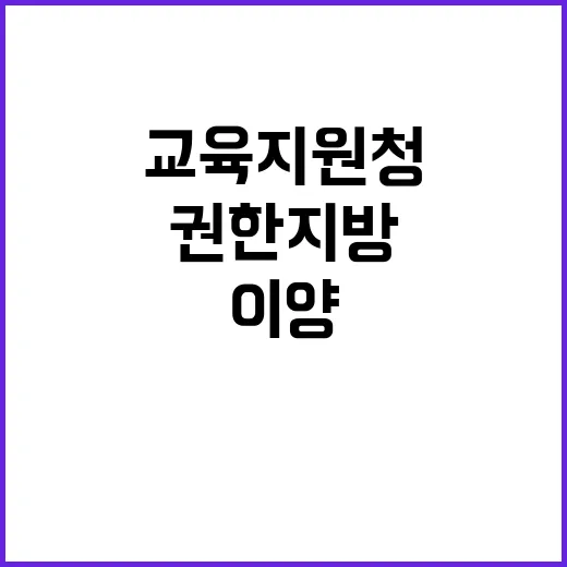 교육지원청 권한 지…