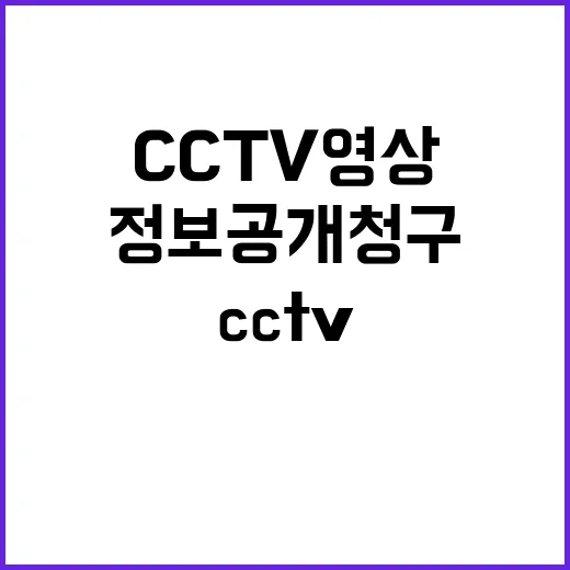 정보공개 청구 119구급일지와 CCTV 영상 간편화!