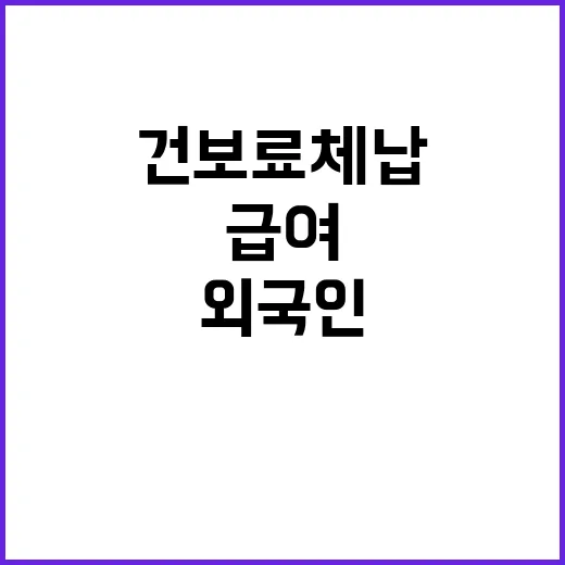 건보료 체납 외국인…