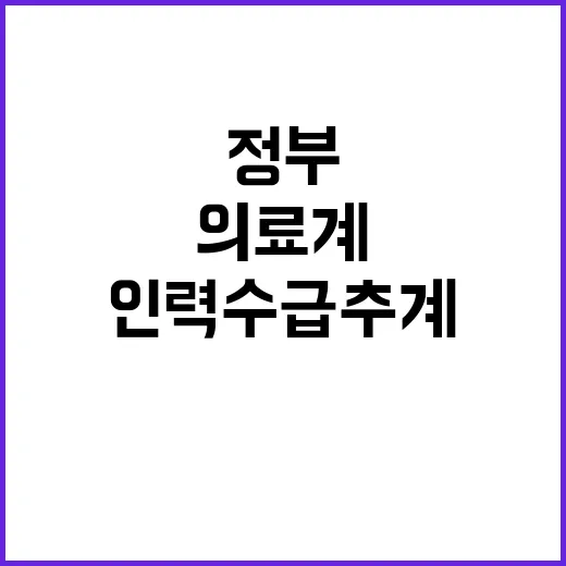 정부 의료계 인력수…