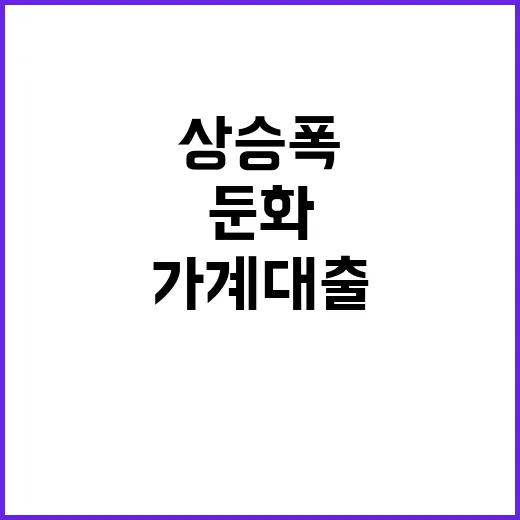 가계대출 상승폭 둔…