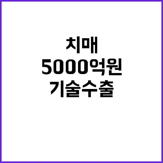 치매 신약 5000…