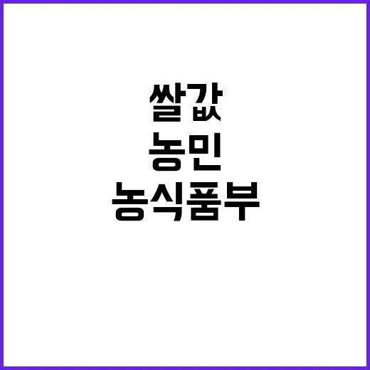 농민 요구 쌀값 안…