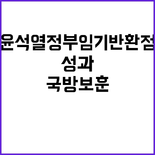 국방보훈 성과 윤석열 정부 임기 반환점에서의 변화