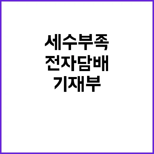 세수 부족? 기재부…