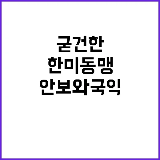 한미동맹 굳건한 안…