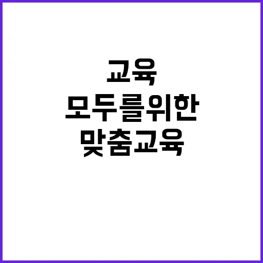 맞춤교육의 혁신 모…