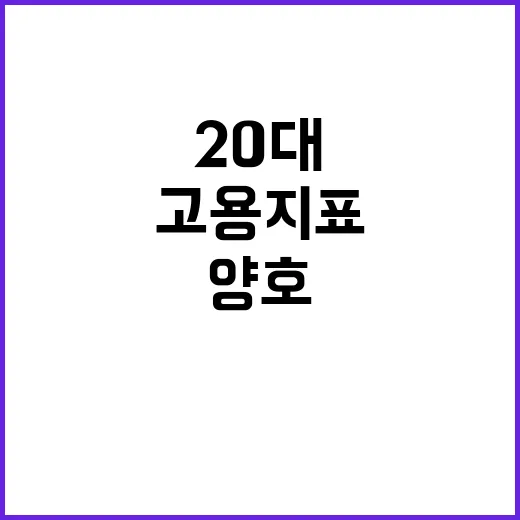 고용지표 양호? 20대 청년 취업 지원은 어떻게?