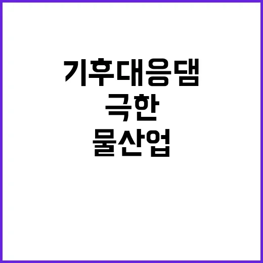 기후대응댐, 극한 …