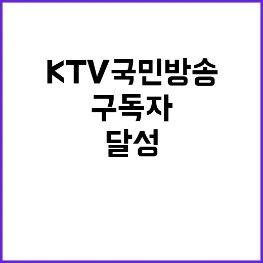 KTV 국민방송 구독자 200만 명 신기록 달성!