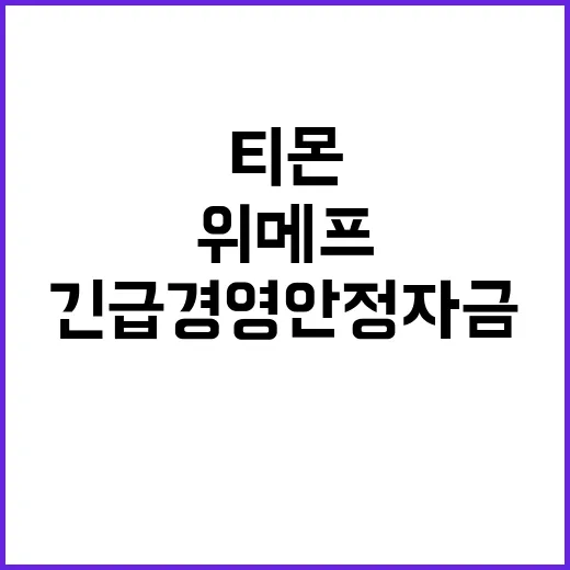 긴급경영안정자금 티몬·위메프 신청 747건!