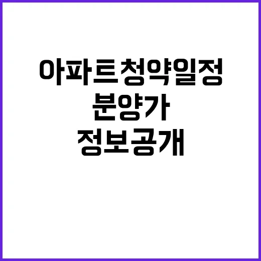 풍경아파트 청약 일정 입지 분양가 정보 공개!