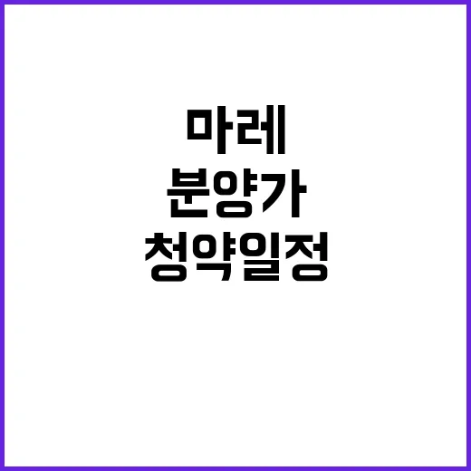 마레블루 청약 일정…