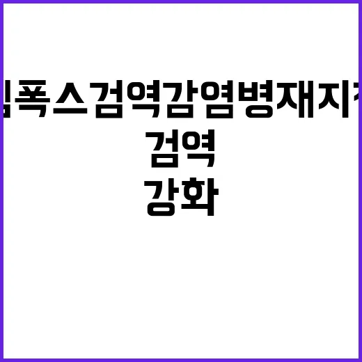 엠폭스 검역감염병 재지정…강화된 검역 조치!