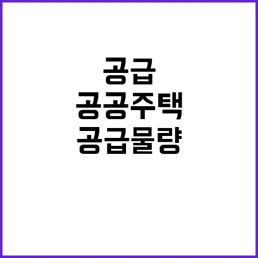 공공주택 역대 최대 공급물량 계획 공개!