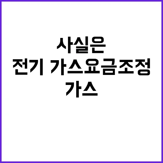 전기·가스요금 조정…