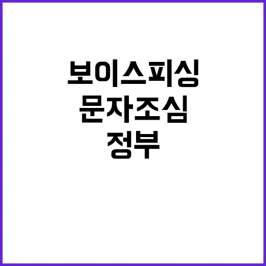 보이스 피싱 문자 …