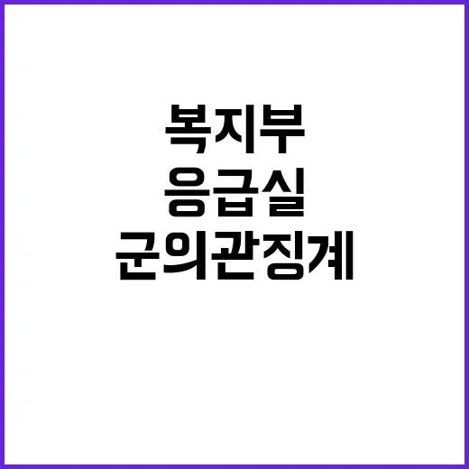 복지부 응급실 군의…