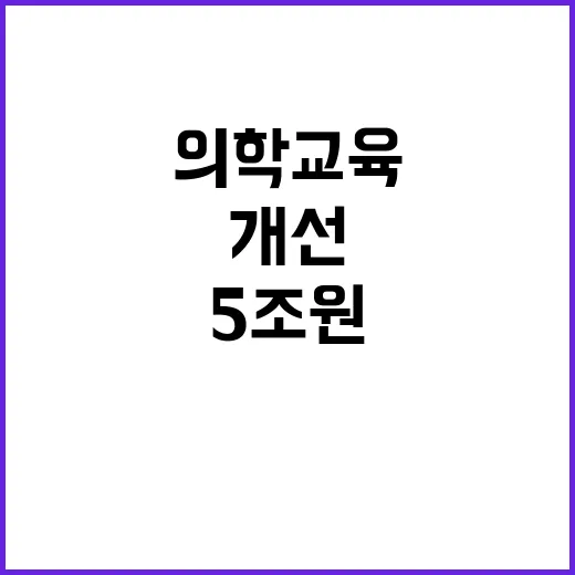 의학교육 개선 5조…