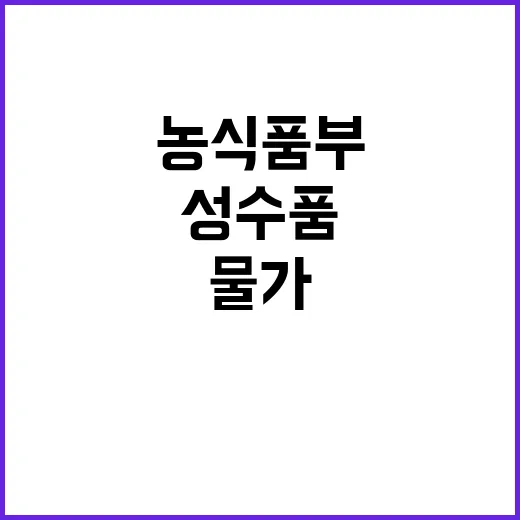 농식품부 성수품 물…