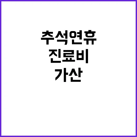 추석연휴 가산 진료…