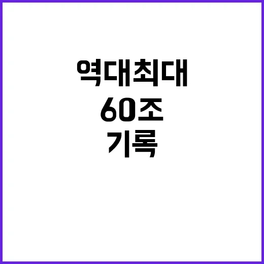 건설공사 계약액 60조 역대 최대 증가율 기록!