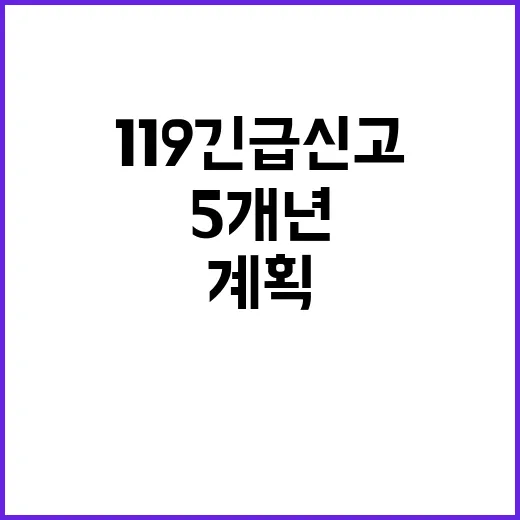 ‘119긴급신고’ 혁신적 변화 5개년 계획 공개!