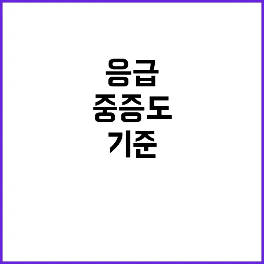 응급구조사 업무 범위 확대 중증도 평가 기준 변화!