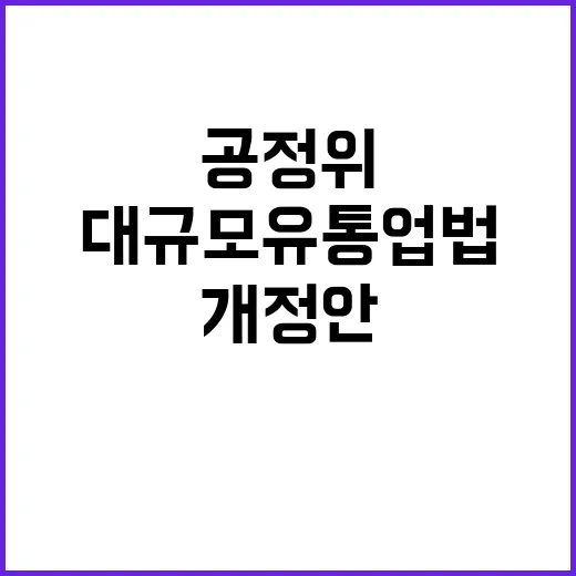 공정위 “대규모유통업법 개정안 사실상 확정 없음”