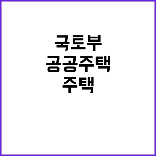 공공주택 심사 국토부의 숨겨진 진실 공개!