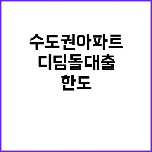 디딤돌대출 한도 수도권 아파트 시장 충격 예고!