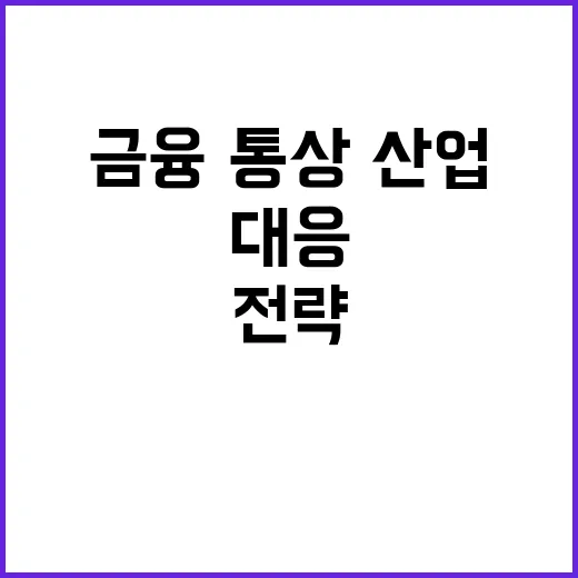 경기회복세 금융·통상·산업의 범정부 대응 전략 공개!