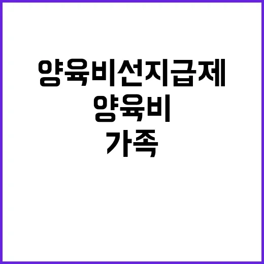 양육비 선지급제 행복한 가족 사회로의 첫걸음!