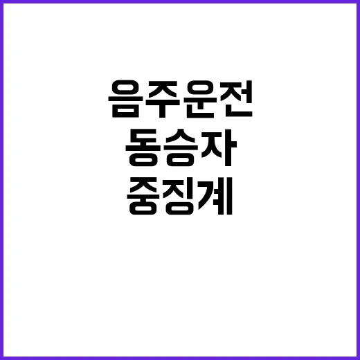 음주운전 결과 동승…