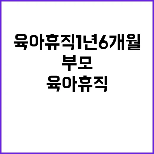 육아휴직 1년 6개…