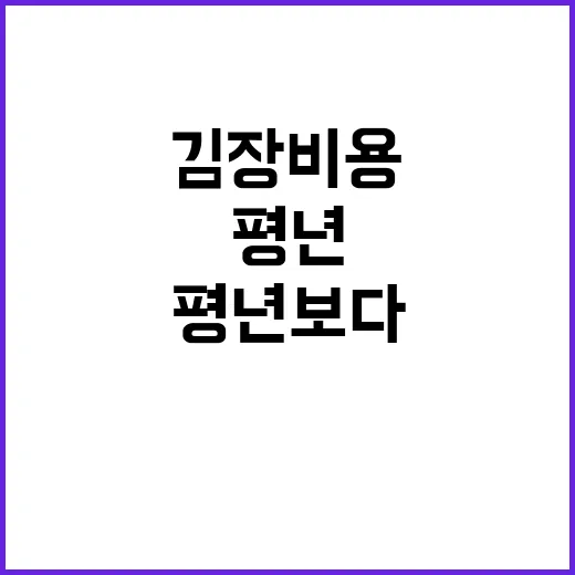 김장재료값 안정 평…