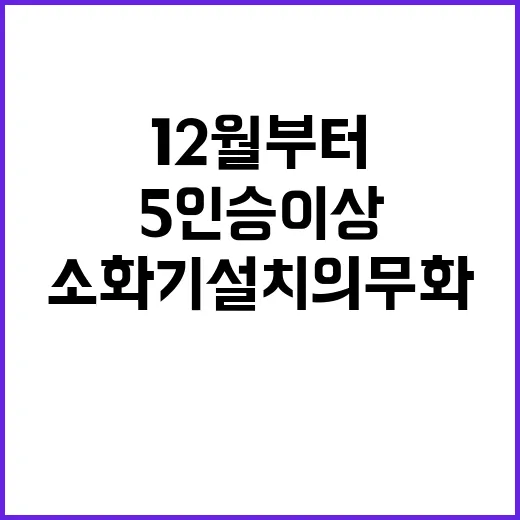 소화기 설치 의무화…