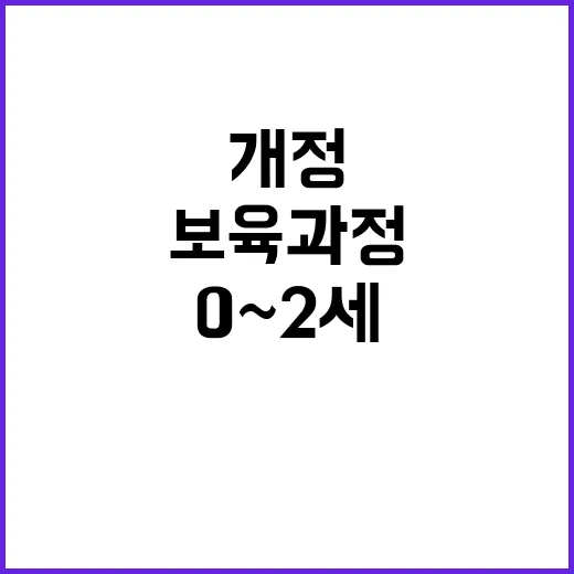 교육부 0~2세 보…