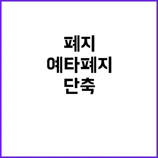 예타 폐지 2년 예…