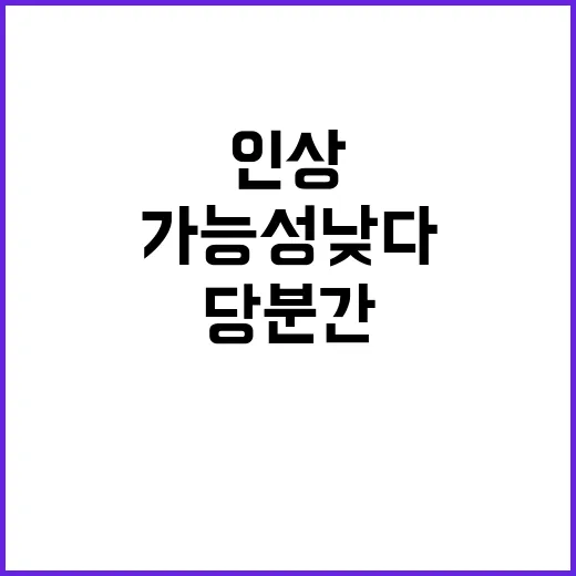 가격 인상 농식품부 “당분간 가능성 낮다”