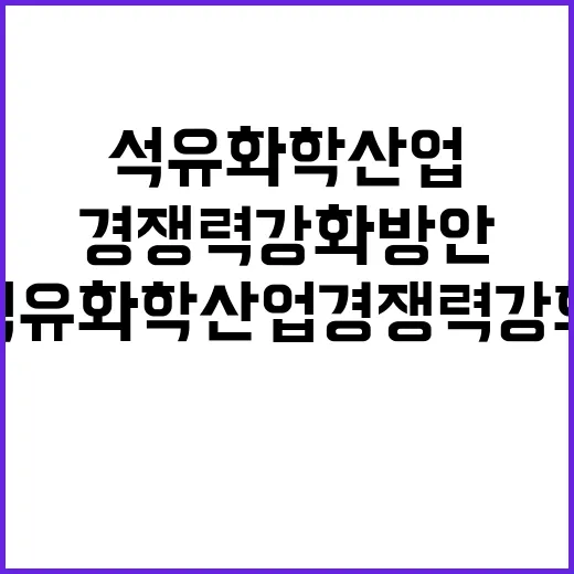 석유화학산업 경쟁력 강화방안 자세한 내용은?